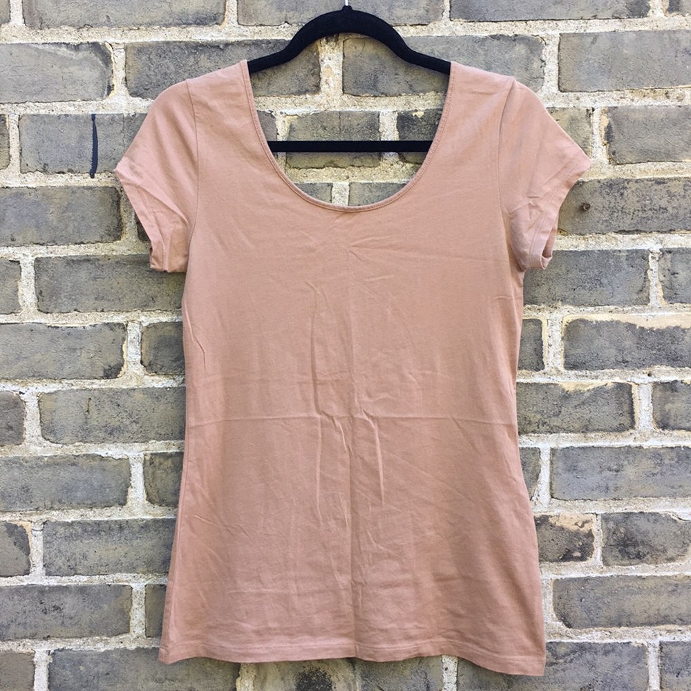 Smart Set, Fitted Scoop Neck T-Shirt, Sz Med